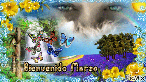 BIENVENIDO MARZO - GIF animasi gratis