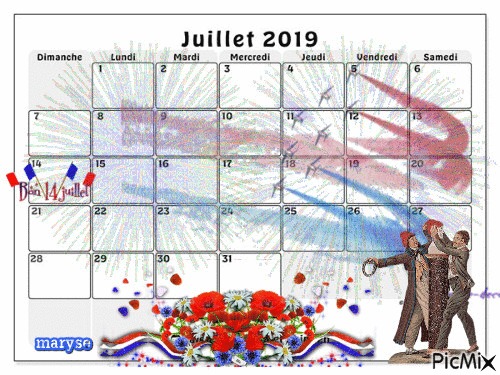 JUILLET 2019 - Animovaný GIF zadarmo