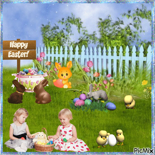 kellemes húsvéti ünnepeket - GIF animé gratuit