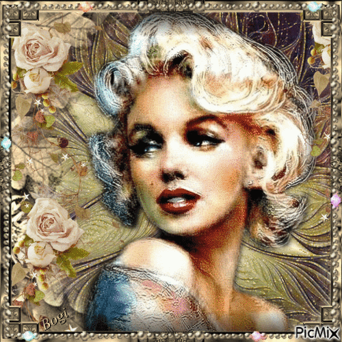 Portrait of Marilyn Monroe... - Ilmainen animoitu GIF