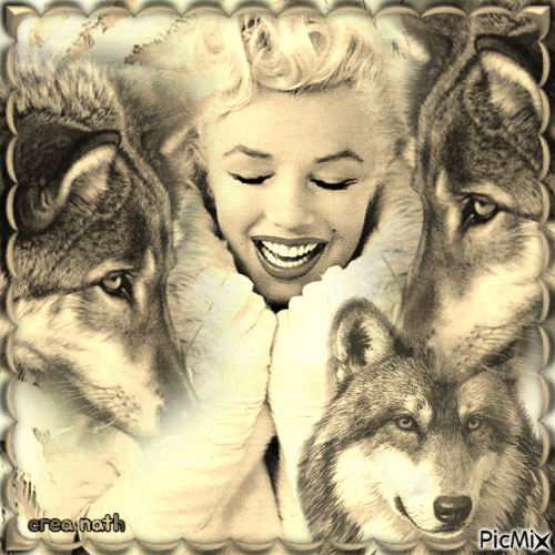 Loup et Marilyn - Free animated GIF