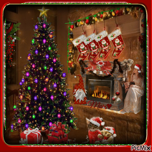MERRY CHRISTMAS  arbol - GIF animado grátis