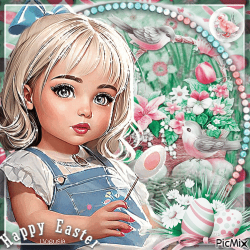 Easter Girl - Безплатен анимиран GIF