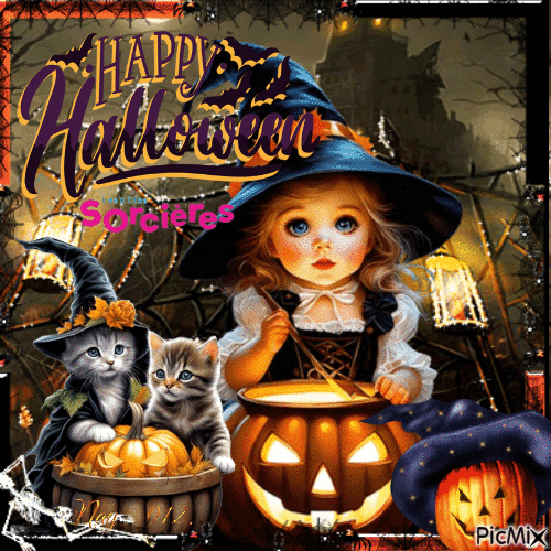happy halloween - Бесплатный анимированный гифка