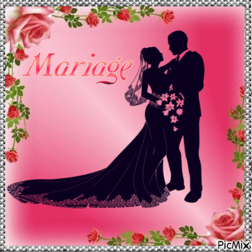 Mariage - GIF animado grátis