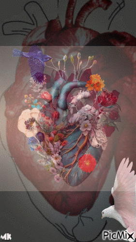 Un solo corazón latíendo en todo - Безплатен анимиран GIF