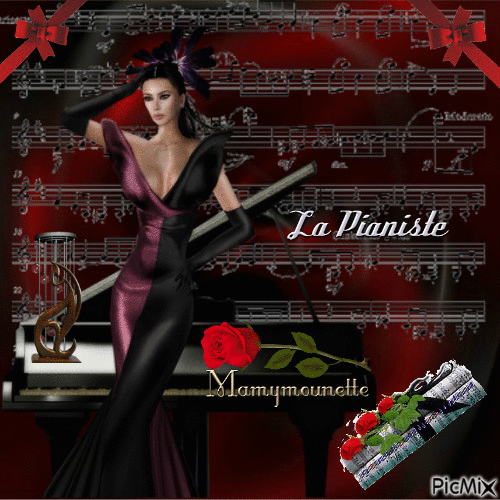 la pianiste - Бесплатный анимированный гифка