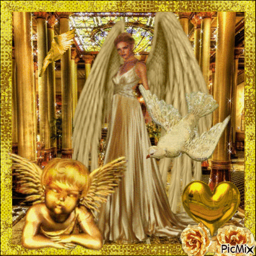 Golden Angel - Gratis geanimeerde GIF