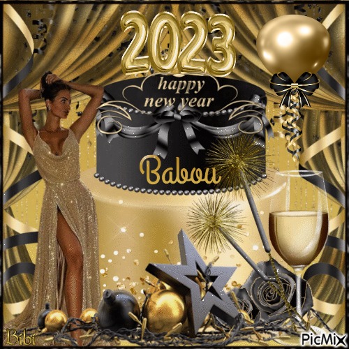 Bonne année Babou - bezmaksas png