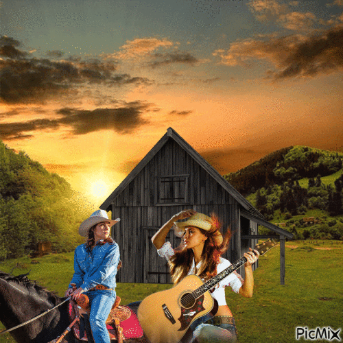 Cowgirls - Free animated GIF