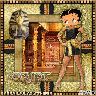 {(Betty Boop Egypt Black and Gold)} - Kostenlose animierte GIFs