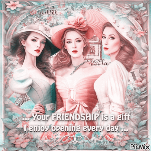 Thank you for your friendship! friends - GIF animé gratuit