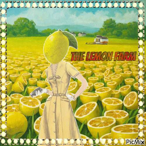 Surreal lemon farm - Free animated GIF