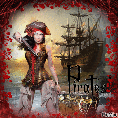 pirate woman - Gratis animeret GIF
