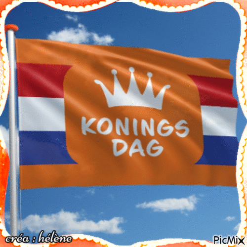 27 avril _ Fête du roi Néerlandais - Ingyenes animált GIF