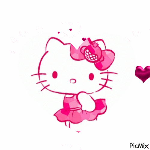 Hello Kitty - GIF animado grátis