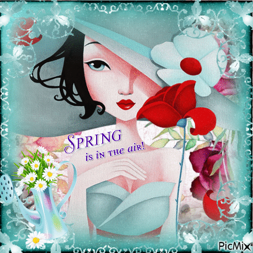 SPRING IS IN THE AIR - GIF animado grátis