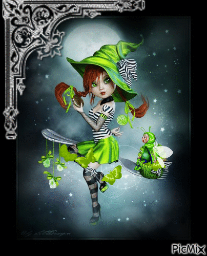 Candy Witch. - GIF animado gratis