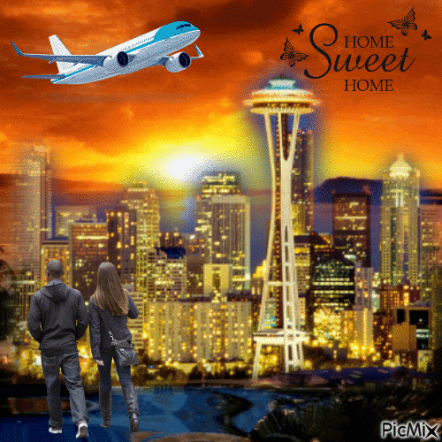 Seattle....Home Sweet Home - Animovaný GIF zadarmo