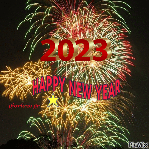 2023-Happy New Year! - Gratis animerad GIF