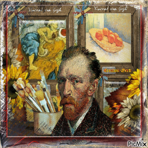 Van Gogh i jego malarstwo - GIF animado gratis