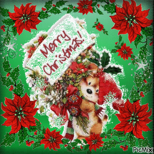 Merry Christmas Dear Claudine - Nemokamas animacinis gif