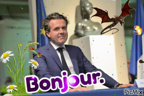 Bonjour Christophe Béchu - Бесплатни анимирани ГИФ