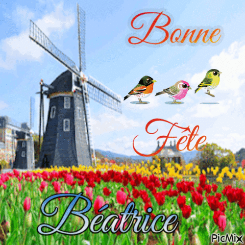 Bonne  fête Béatrice - Бесплатни анимирани ГИФ