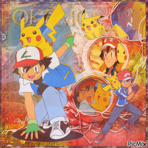 Ash & Pikachu | Pokémon - GIF animate gratis