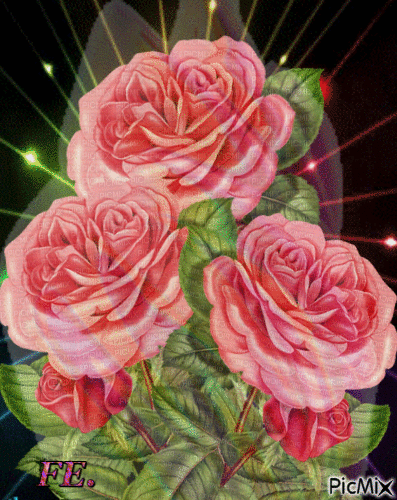 3 szál rózsa. - Free animated GIF