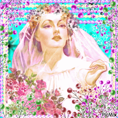 Vintage bride - 無料のアニメーション GIF