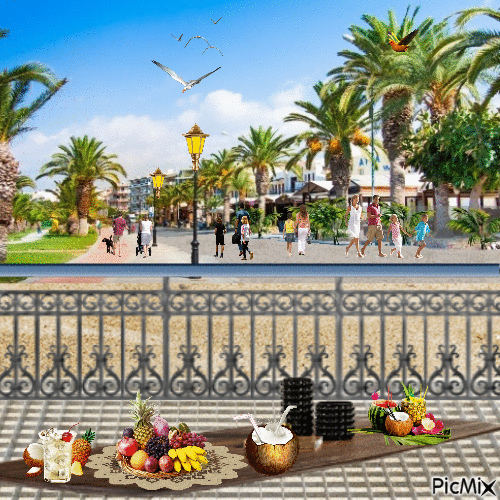 Strandpromenade - Besplatni animirani GIF