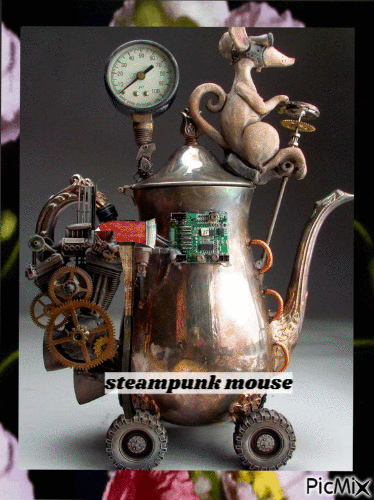 steampunk mouse - GIF animé gratuit