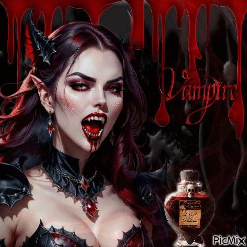 Porträt einer Vampirin - Darmowy animowany GIF