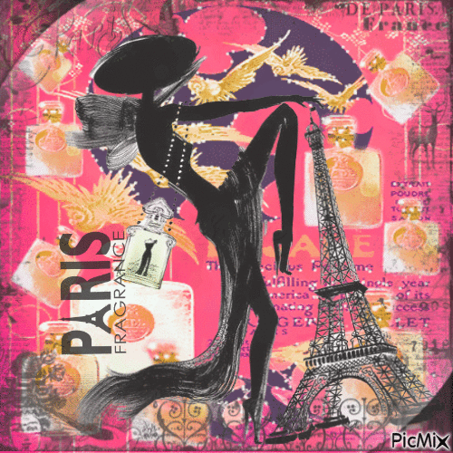 Paris perfume silhouette - Безплатен анимиран GIF