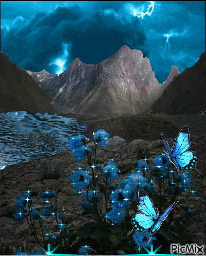 Blue Nature. - Gratis animerad GIF