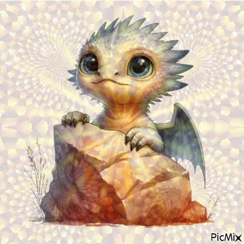 bonjour petit dragon - 無料のアニメーション GIF