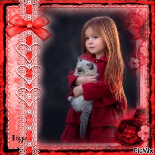 little girl and her pet - kostenlos png