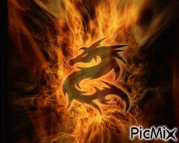 dragon de feu - Δωρεάν κινούμενο GIF