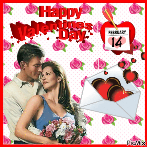 14 Febbraio Happy Valentine's Day - Darmowy animowany GIF