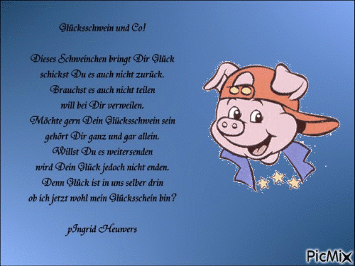 Glücksschwein - Besplatni animirani GIF
