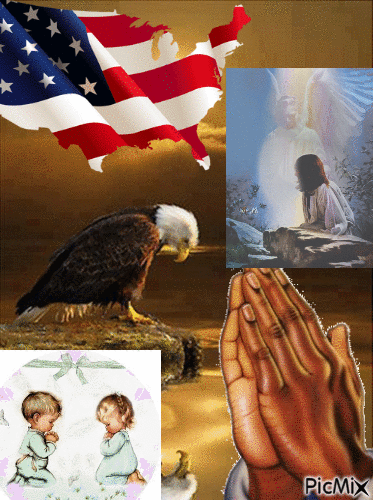 praying eagle - GIF animé gratuit
