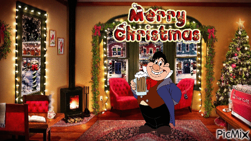 Merry Christmas LeFou - Gratis animerad GIF