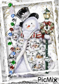 concours bonhomme de neige - GIF animé gratuit