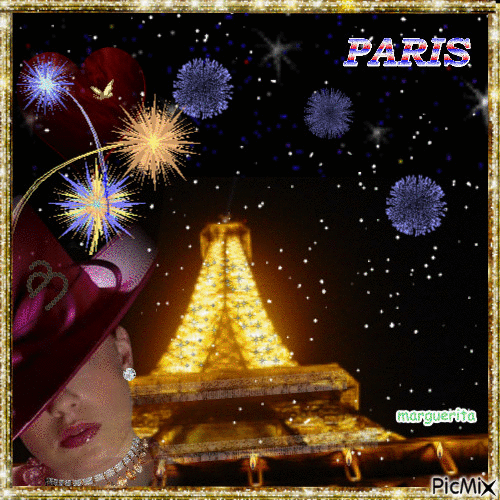 Paris la nuit - GIF animate gratis