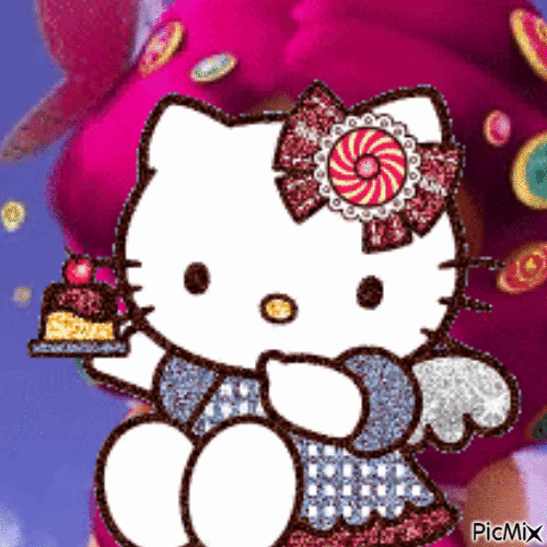 Hello Kitty mia - Бесплатный анимированный гифка