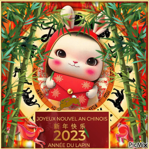 Bon nouvel An chinois - GIF animé gratuit