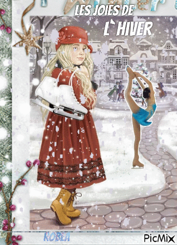Les joies de hiver - Бесплатный анимированный гифка