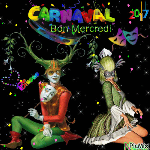carnaval ! bon mercredi ! - Zdarma animovaný GIF