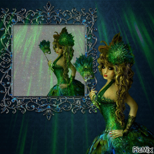 Green Lady - Darmowy animowany GIF
